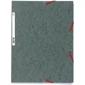 Exacompta 25x Elastomap 3 kleppen in glanskarton 400g/m2 - A4 - Grijs - 55511E