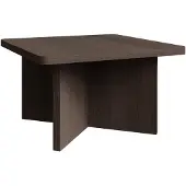 Selsey Qubeo – Salontafel 60 cm, vierkant met kruisframe, essenlook bruin