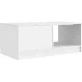 vidaXL Salontafel Wit 90 x 50 x 37 cm Bewerkt hout