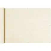 vidaXL Balkonscherm 75x600 cm HDPE crèmekleurig