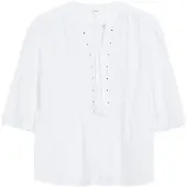 s.Oliver Blouse bruin / lichtgeel / wit