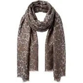 Faina Sjaal lichtbeige / bruin / zwart