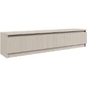 Selsey Sandia – TV-meubel met 2 deuren en geribbelde front, cashmeregrijs, 139 cm