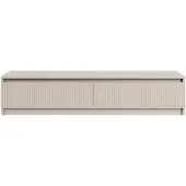 Selsey Sandia – TV-meubel met 2 deuren en geribbelde front, cashmeregrijs, 139 cm