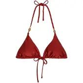 Marc o'polo Bikinitop ' Shiny ' donkerrood