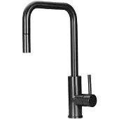 Pure.Sink Luxion Gun metal keukenkraan square met uittrekbare uitloop PLXSQUA-61