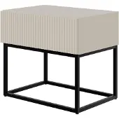 NADUVI Collection Nachtkastje Vesper | spaanplaat grijs 50x44x35.6 cm nachtkastjes | NADUVI