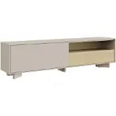 Selsey Distria – TV-meubel met lade kasjmiergrijs / eikenlook, 175 cm