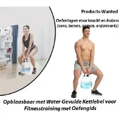 InnovaGoods Opblaasbaar met Water Gevulde Kettlebel voor Fitnesstraining met Oefengids