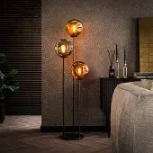 Lyora Glazen vloerlamp Stellar 3-lichts