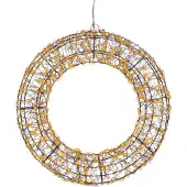 Kaemingk Classic warm 500 Micro-LED verlichte krans frame zwart dia 38 cm Lumineo