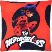 Miraculous pyjamakussen junior 40 x 40 cm polyester rood