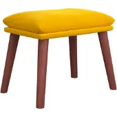 vidaXL Voetenbank 45x29,5x35 cm fluweel mosterdgeel