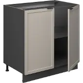 Vicco Keukenonderkast Fame-Line GrijsBeige/Antraciet 80 cm zonder werkblad, Model 50247