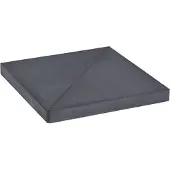 vidaXL Parasolvoetplaat vierkant 15 kg graniet zwart