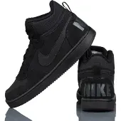 Nike Court Borough Mid Kinderschoenen - Zwart | Maat 35.5