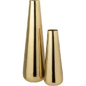 J-Line vloervaas Blad - aluminium - goud - large