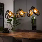 Lyora Ringen hanglamp eettafel Hover charcoal - Ø 26cm