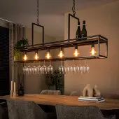 Lyora Keuken eiland hanglamp Decorate 160cm - urban bruin