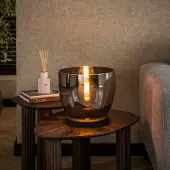 Lyora Vloerlamp smoke glas UP Ø 29cm - 27cm hoog