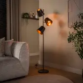 Lyora Rustieke vloerlamp Kinetic 167cm - urban bruin
