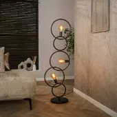 Lyora Design vloerlamp Loop zwart - 3x E27