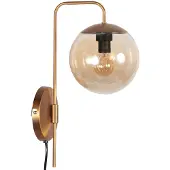 Steinhauer Wandlamp Bollique 4609BR sfeervolle bronskleurige wandlamp met amberglas
