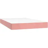 vidaXL Pocketveringmatras, middenhard, roze, 120x200x20 cm, fluweel