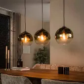 Lyora 3L hanglamp Bubble met goud fading glas