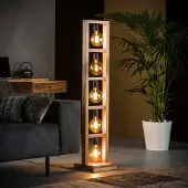 Lyora Houten vloerlamp Modulo 5x E27 - Massief acacia