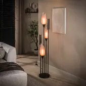 Lyora Stijvolle vloerlamp Cocoon 3x E27 - 2x GU10 - frosted glas