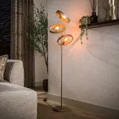Lyora Ringen vloerlamp Hover 155cm hoog - zand