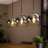 Lyora 3l Hanglamp Bubble Met Zilver Fading Glas