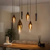 Lyora Stijlvolle hanglamp Cocoon met fading glas