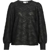 Vila Fina O-neck Top Blouse Met Lange Mouwen