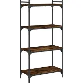 vidaXL Boekenkast 4-laags 60x30x120 cm bewerkt hout gerookt eikenkleur