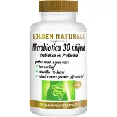Golden naturals Microbiotica 30 miljard 120 veganistische maagsapresistente capsules
