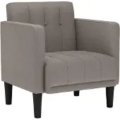 vidaXL Fauteuil met armleuningen Taupe 53 cm Stof