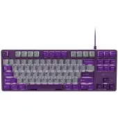 Fury Kanabo K2 Gaming-toetsenbord, US-layout, witte achtergrondverlichting, mechanisch, grijs-paars