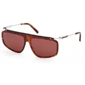 GCDS Zonnebril GD0077 60/14/135 Rood havana Voorzijde acetaat / metaal UNISEX GD0077