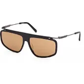 GCDS Zonnebril - - GD0077 - Zwart Glanzend - Voorzijde acetaat &amp; metaal - Glazen 60 mm