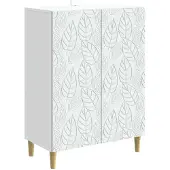 vidaXL Dressoir Wit 66 x 34,5 x 90 cm Bewerkt hout