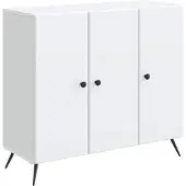 vidaXL Dressoir Wit 89 x 34,5 x 80 cm Bewerkt hout