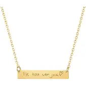 Yehwang Dames Ketting met Eigen Handschrift Bar Goud