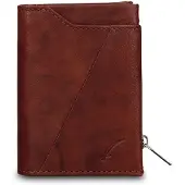 Briciole Herenzak Portemonnee, echt leer, magnetische sluiting, zwart, blauw, bruin