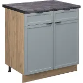 Vicco Keukenonderkast Fame-Line Licht blauw-grijs 80 cm , WB Antraciet, Model 50785