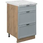 Vicco Fame-Line Keukenonderkast – 50 cm, WB Marmer Licht blauw-grijs