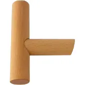 WT&D Houten wandhaak voor tassen, jassen en meer (beukenhout).