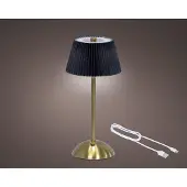 Lumineo LED Tafellamp oplaadbaar zwart H30,5cm zwart Metaal Tafellamp