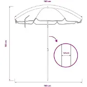 vidaXL Tuinparasol 170T polyester Groen